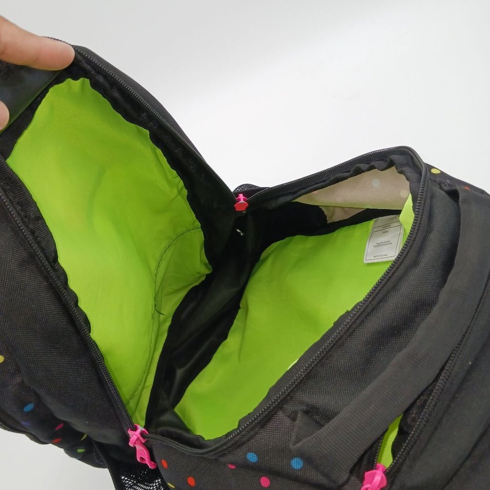 ADIDAS BLACK COLORFUL POLKA DOT BACKPACK - Picture 13 of 16